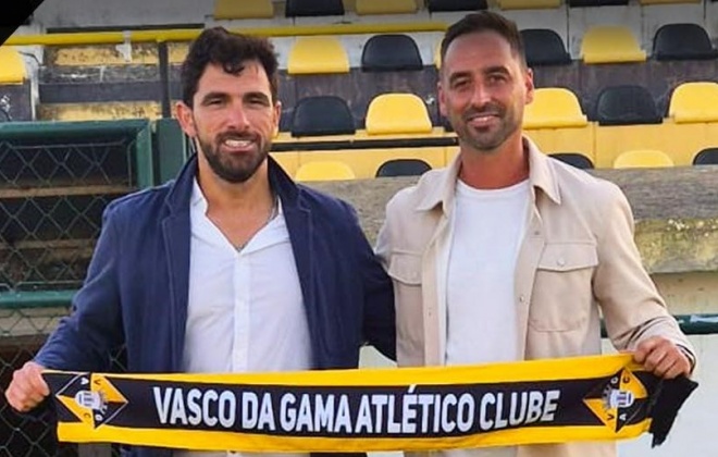 Daniel Direito é o treinador do Vasco da Gama de Sines na época 2025-2026
