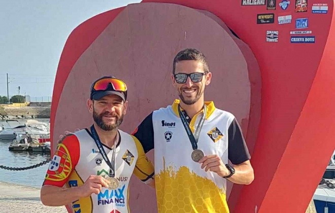 Ricardo Passos e João Rebelo conquistaram a medalha de bronze no Nacional Individual de Triatlo Standard