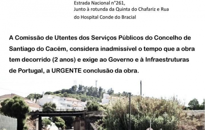 Utentes de Santiago do Cacém protestam por atraso em obra da EN261 (com áudio)
