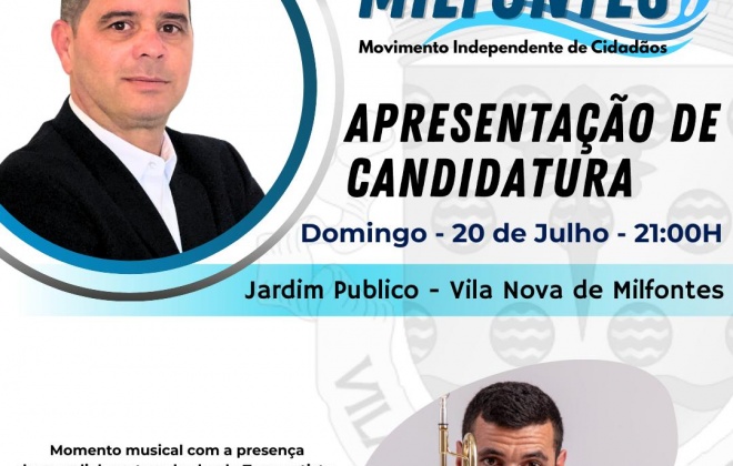 Unidos por Milfontes apresentam candidatura à Junta de Vila Nova de Milfontes no domingo