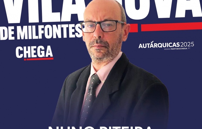 Nuno Piteira é o candidato do CHEGA à presidência da Junta de Freguesia de Vila Nova de Milfontes