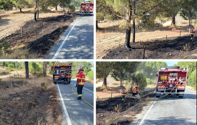Bombeiros registaram três incêndios junto da E.M. 539 em Alcácer do Sal
