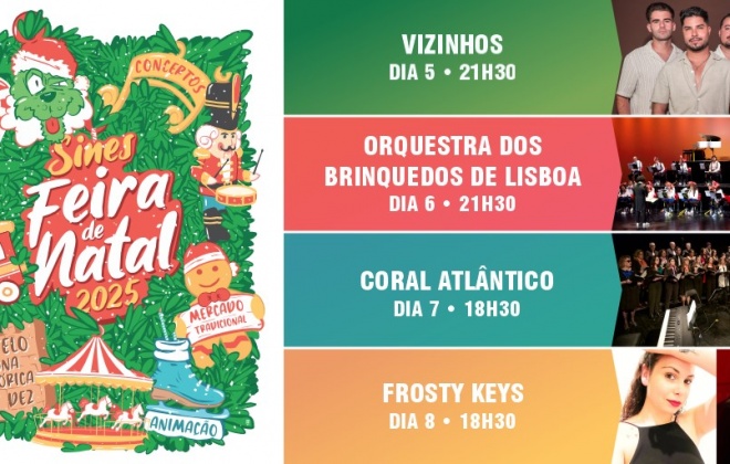 Castelo e o centro histórico de Sines recebem de 5 a 8 de dezembro mais uma edição da feira de Natal