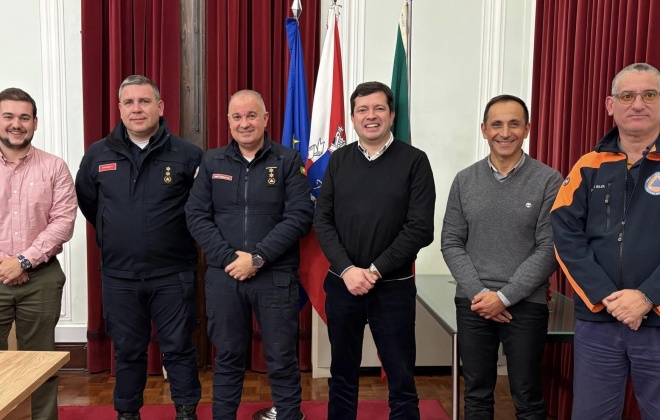 Bruno Gonçalves Pereira reuniu com o comandante regional da Proteção Civil