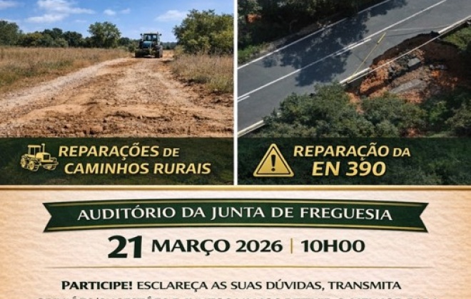 Junta de Freguesia de Cercal do Alentejo realiza reunião pública neste sábado