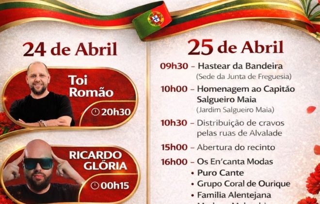 Vila de Alvalade comemora o 25 de abril com música e uma homenagem a Salgueiro Maia