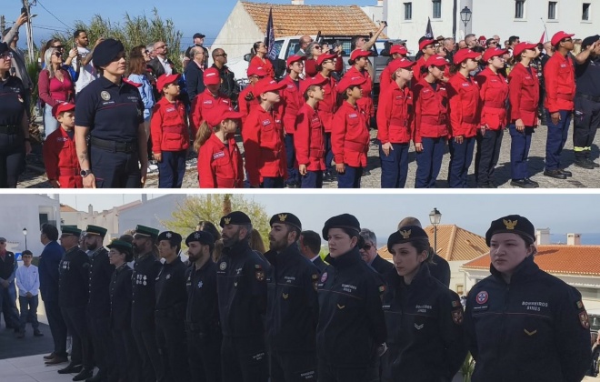 Associação dos Bombeiros de Sines esteve presente na Cerimónia do Hastear das Bandeiras