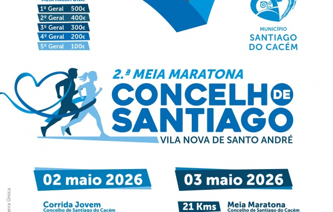 Vila Nova de Santo André recebe neste fim de semana a Meia Maratona do Concelho de Santiago