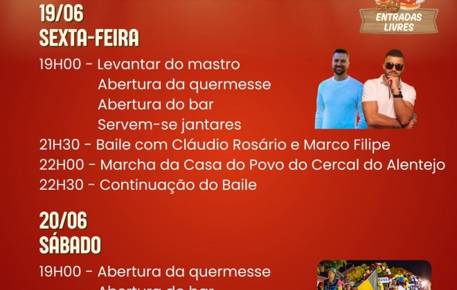 Aldeia da Sonega vai estar em Festa nos dias 19 e 20 de junho