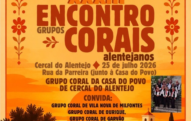 Cercal do Alentejo acolhe Encontro de Grupos Corais Alentejanos este sábado