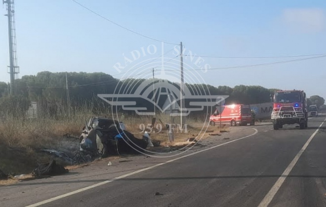 Colisão provoca um morto e um ferido no IC1 em Alvalade no concelho de Santiago do Cacém