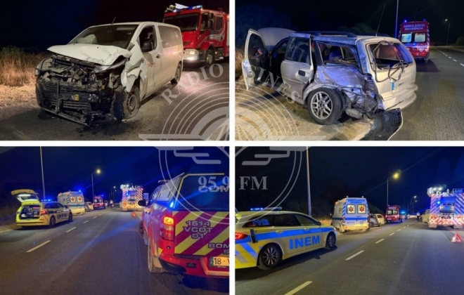 Grave colisão rodoviária em Sines faz três feridos, um deles em estado grave