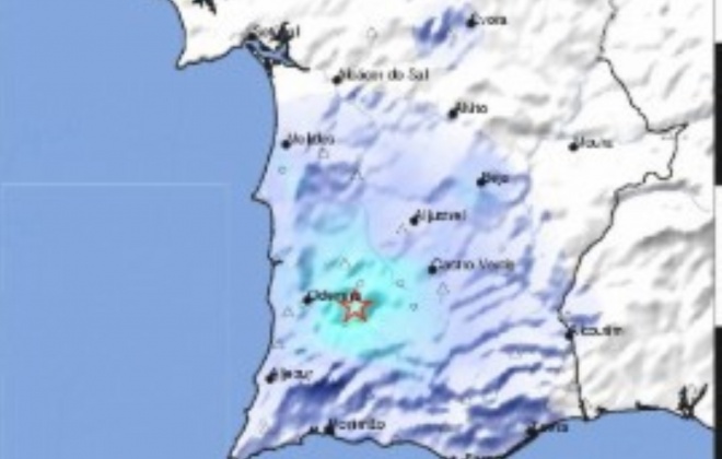 Sismo de magnitude 3.5 abala a região de Odemira na madrugada desta segunda-feira